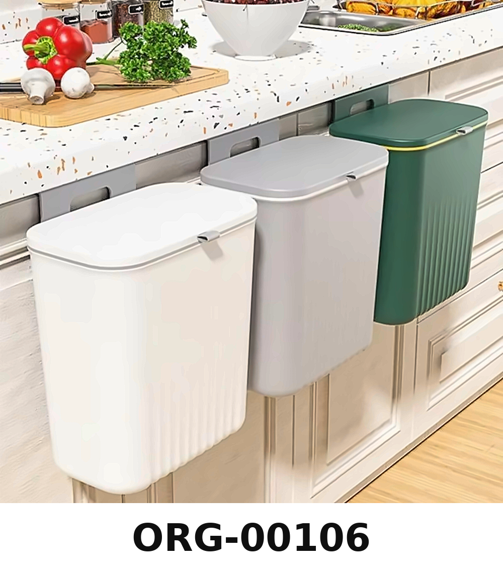 Wall-Mounted Kitchen Trash Can with Lid